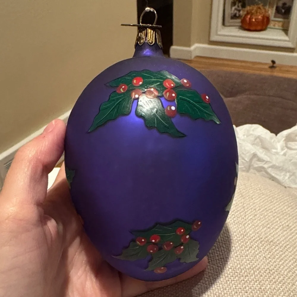 Hand-Painted Santa Christmas Ornament